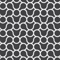 Vector pattern. Repeating geometric circle, stylish linear monochrome