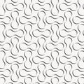 Vector pattern. Repeating geometric rounded element, stylish linear monochrome. graphic clean design for fabric, event, wallpaper Royalty Free Stock Photo