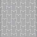 Vector pattern. Repeating geometric tiles with linear striped rhombuses