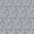 Vector pattern. Repeating geometric tiles with linear striped rhombuses. Pattern is clean for fabric, wallpaper, printing.