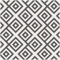 Vector pattern, repeating linear square diamond shape, stylish geometric monochrome