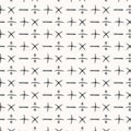 Vector pattern, repeating mathematic symbol. graphic clean design for fabric, event, wallpaper etc. Royalty Free Stock Photo