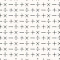 Vector pattern, repeating mathematic symbol. graphic clean design for fabric, event, wallpaper etc. Royalty Free Stock Photo