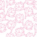 Vector pattern with saffrons. Royalty Free Stock Photo