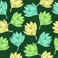 Vector pattern with saffrons. Royalty Free Stock Photo