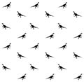 Vector pattern of silhouette of velociraptor Royalty Free Stock Photo