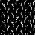 Seamless pattern of silhouettes of scary phantoms Royalty Free Stock Photo