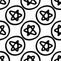 A pattern of stars in a circle. seamless pattern of a five-pointed star, pattern with a pattern of intersecting lines inside a Royalty Free Stock Photo
