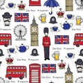 Vector pattern on the theme of United Kingdom