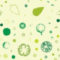 Vector pattern with topographic icons. Streamless pattern with doodling element