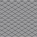 Vector pattern. Traditional japanese seigaiha ocean wave pattern.