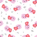 Vector pattern. Pattern for Valentine's Day products. Pattern with macaroons with hearts. Lettering I love you.