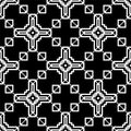 Black GEOMETRIC seamless pattern in white background