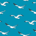 Vector pattern of white gulls