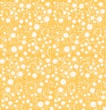 Vector pattern with white polka dots on yellow Royalty Free Stock Photo