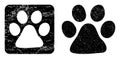 Rubber Paw Print Hole Badge Royalty Free Stock Photo