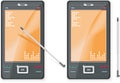 Vector PDA and stylus Royalty Free Stock Photo