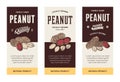 Vector peanut labels in modern style