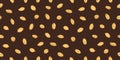 Vector peanut seeds seamless pattern