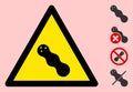 Vector Peanut Warning Triangle Sign Icon