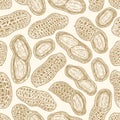 Vector peanuts seamless pattern