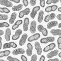 Vector peanuts seamless pattern Royalty Free Stock Photo