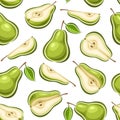 Vector Pear Seamless Pattern