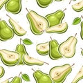 Vector Pear Seamless Pattern