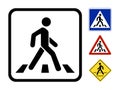 Vector Pedestrian Symbol Royalty Free Stock Photo