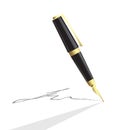 Vector pen making signature