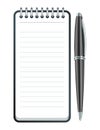 Vector pen and notepad icon Royalty Free Stock Photo