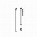 Vector of pen and pencil icons Royalty Free Stock Photo