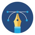 Vector pen tool. Graphic design icon