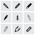 Vector pencil icon set Royalty Free Stock Photo