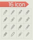 Vector Pencil icon set Royalty Free Stock Photo