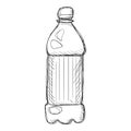 Vector Penciling Sketch Plastic Bottle Royalty Free Stock Photo