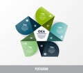 Vector pentagon infographic. Template for diagram, graph, presentation and chart. Business concept with five options, parts, steps