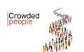 Vector people group crowd social team large person together people network communication