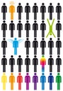 Vector people icon set Royalty Free Stock Photo