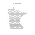 Vector People Map of Minnesota, US State. Stylized Silhouette, People Crowd. Minnesota Population Royalty Free Stock Photo