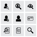 Vector people search icon set