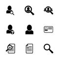 Vector people search icon set