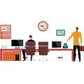 Vector people work in business office icon Royalty Free Stock Photo
