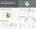 Vector percent infographics for creative data visualization