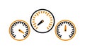 Vector performance measurement cars speed icon auto symbol.