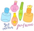 Vector perfume bottles