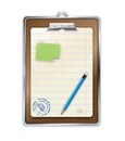 vector personal notepad and pencil