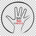 Persuasive Sign, No Bully, at Transparent Effect Background