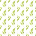 Vector petal green leafs stripes seamless pattern