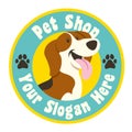 Petshop design in cartoon style Royalty Free Stock Photo